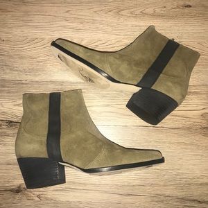 NWT Free People Maverick Ankle Boots, Khaki Green, Size 8